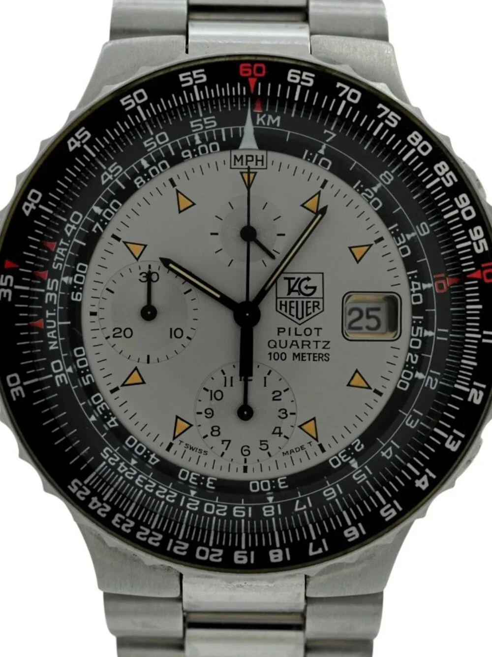 Tag Heuer 43mm Men's Early Pilot Stainless Steel Aviation Watch! Ref: 230.006-Z!